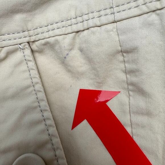 Converse One Star Pants Womens 4 Khaki Cotton Flare Low Rise Y2K Skater Tan - Picture 5 of 9